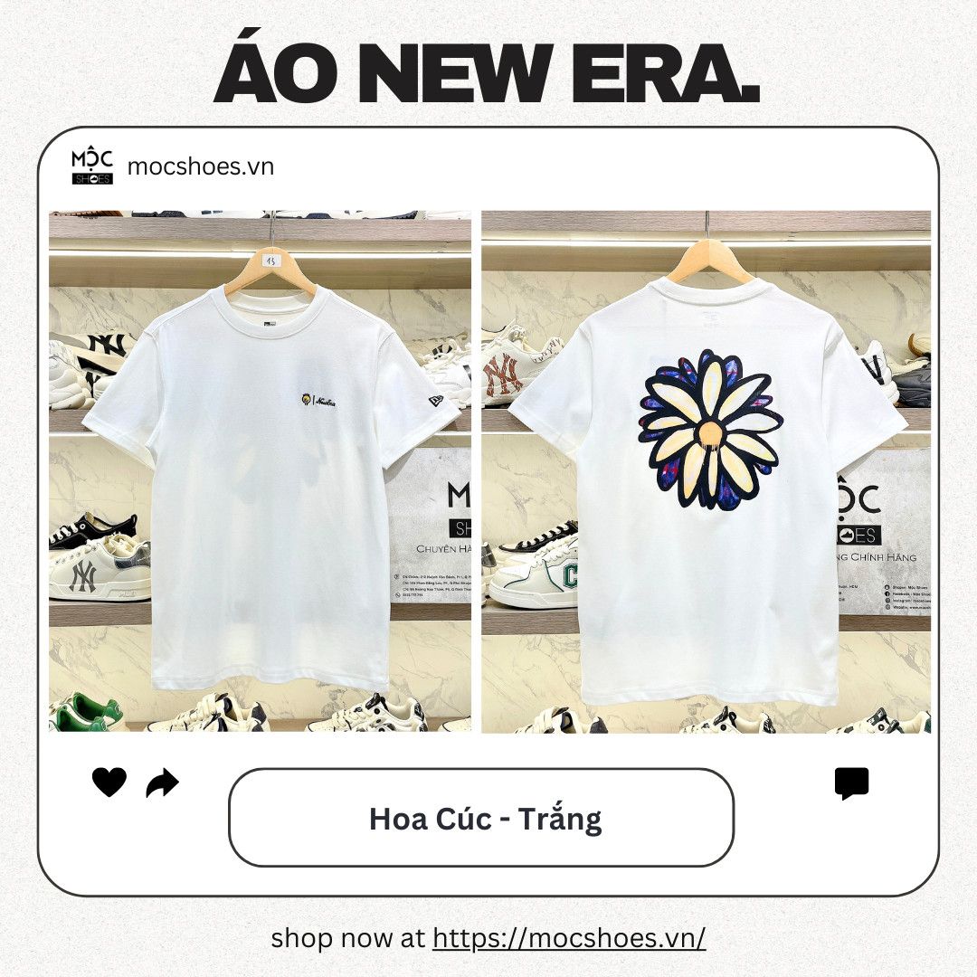2400 - HÀNG CHÍNH HÃNG - ÁO THUN NEW ERA - HOA CÚC - TRẮNG - CODE: 14329686