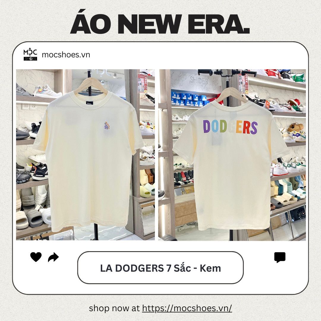2412 - HÀNG CHÍNH HÃNG - ÁO NEW ERA - LA DODGERS 7 SẮC - KEM - CODE : 14326573