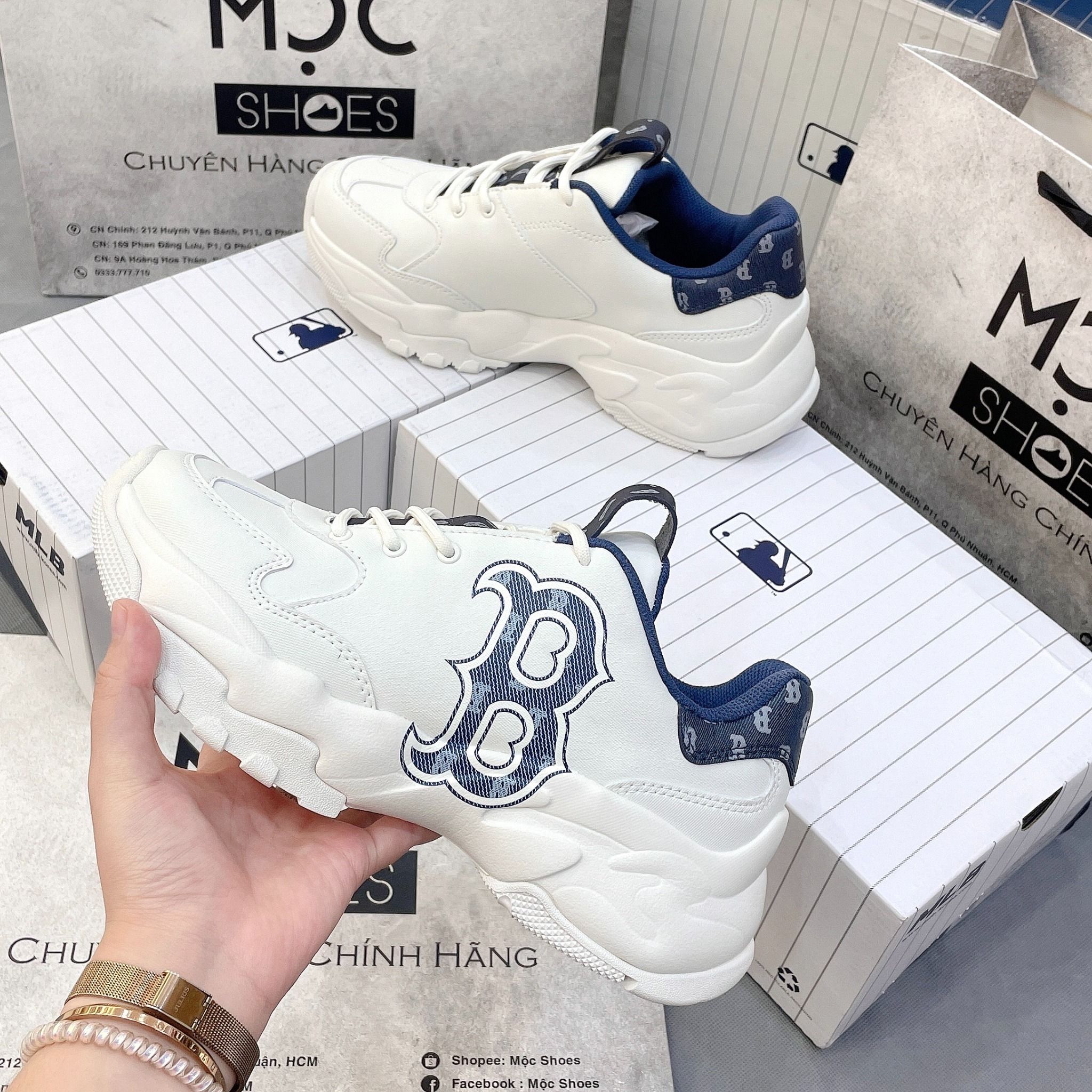 2416 - HÀNG CHÍNH HÃNG - GIÀY MLB CHUNKY BIGBALL B DENIM - FULLBOX