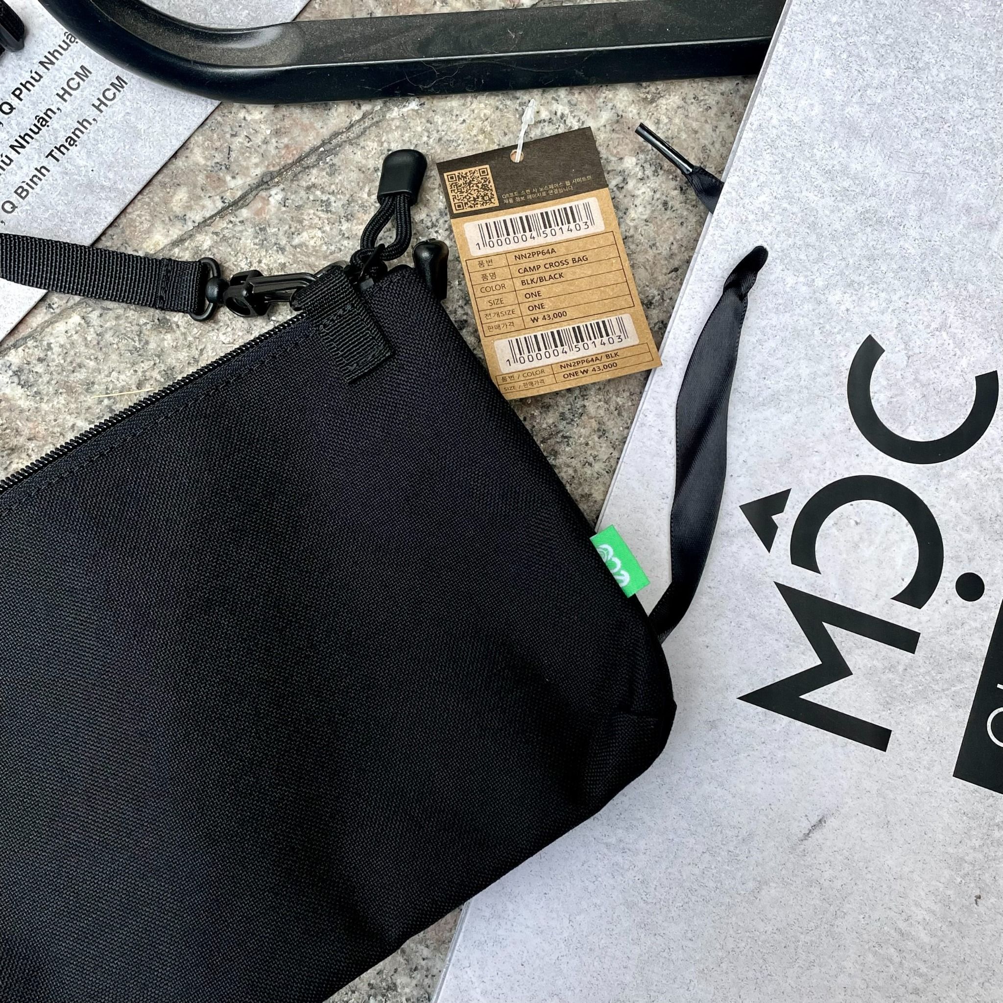 2449 - HÀNG CHÍNH HÃNG - TÚI THE NORTH FACE - LOGO NHỎ - ĐEN - CODE: NN2PP64A