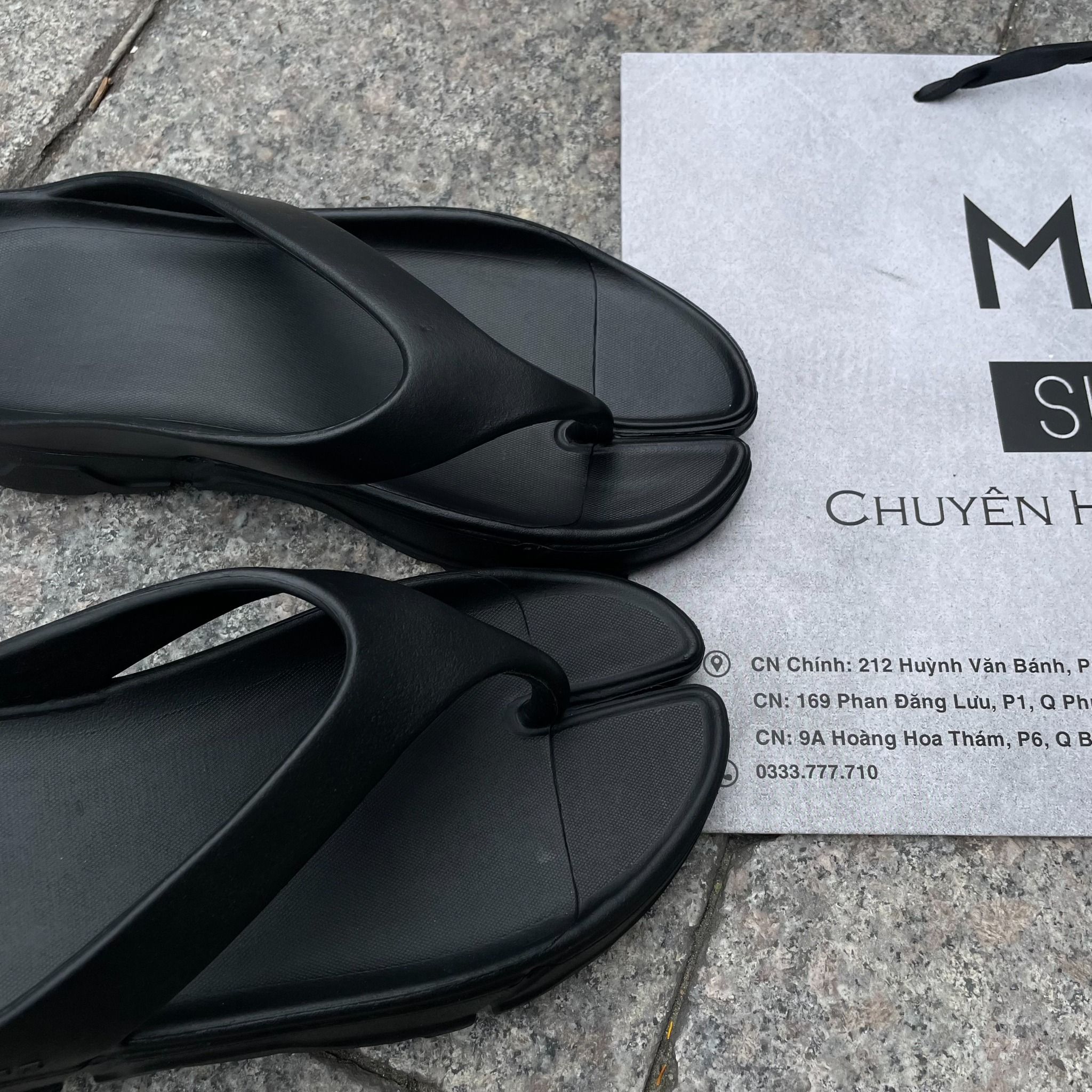 0907 - HÀNG CHÍNH HÃNG - DÉP XỎ NGÓN 23.65 HÀN QUỐC *ĐEN*