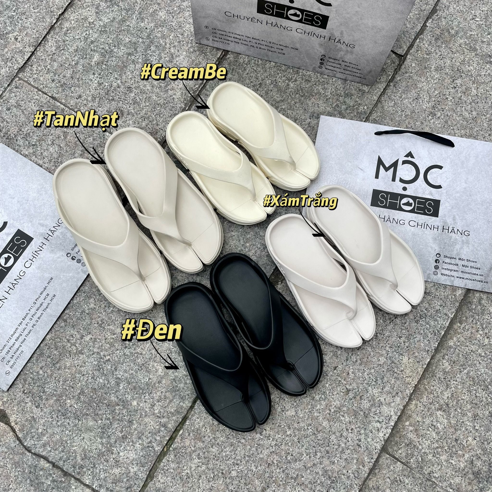 0907 - HÀNG CHÍNH HÃNG - DÉP XỎ NGÓN 23.65 HÀN QUỐC *ĐEN*