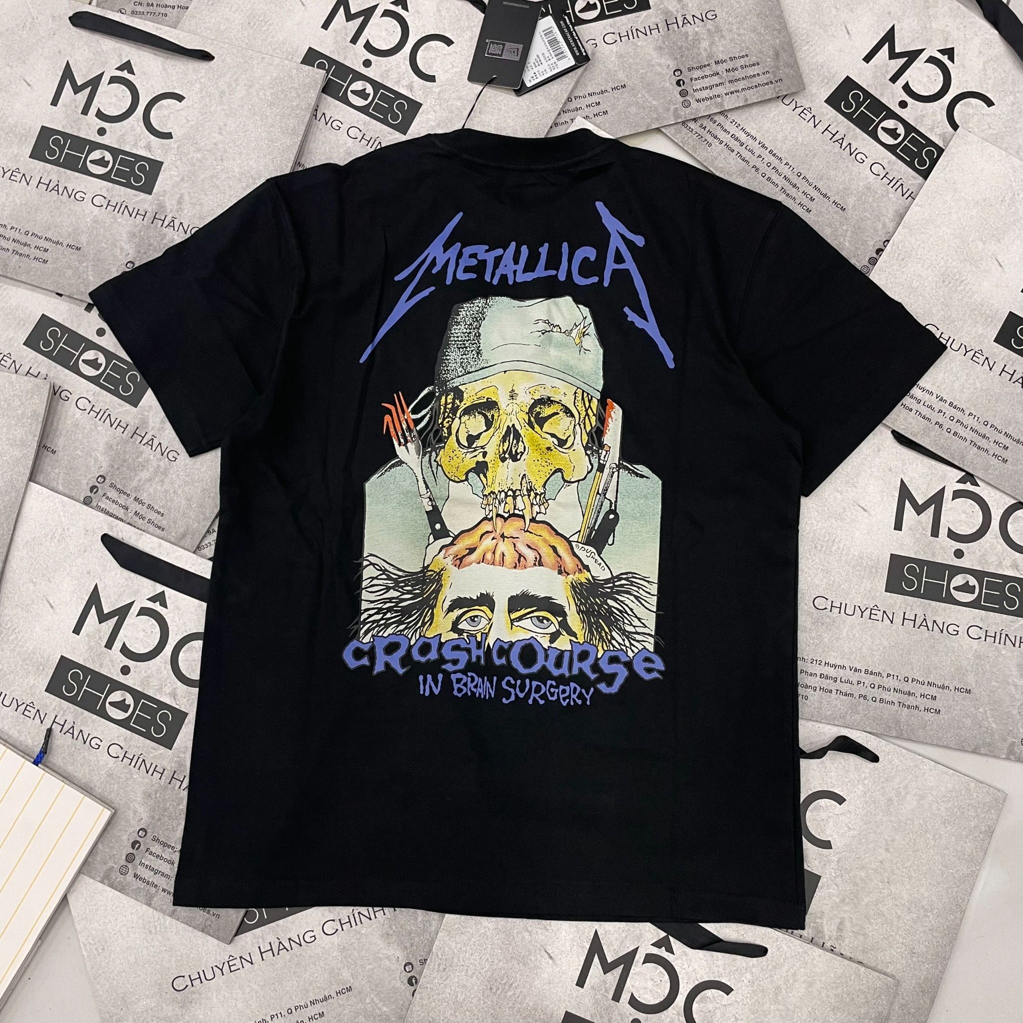 2480 - HÀNG CHÍNH HÃNG - ÁO THUN NEW ERA - METALLICA CRASH COURSE - ĐEN - CODE: 14375523