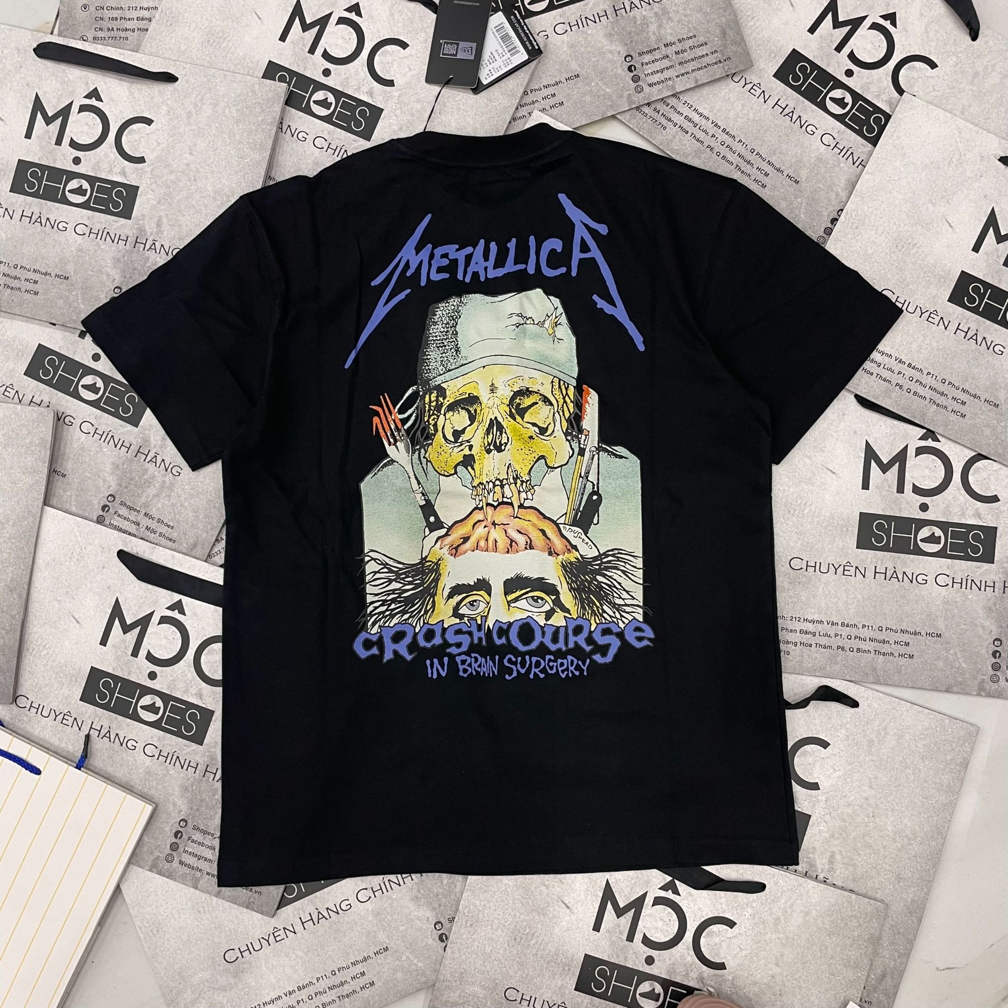 2480 - HÀNG CHÍNH HÃNG - ÁO THUN NEW ERA - METALLICA CRASH COURSE - ĐEN - CODE: 14375523