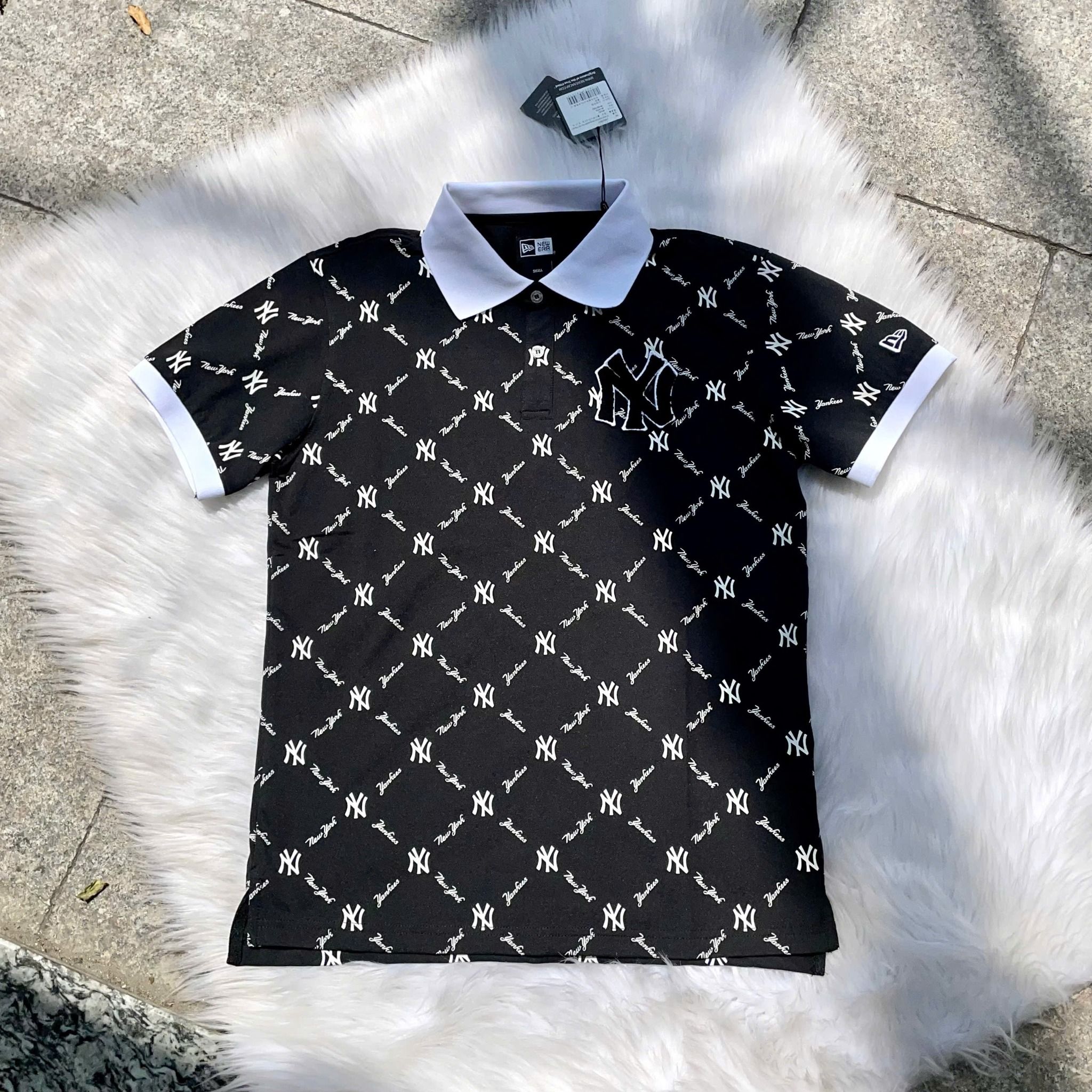 2519 - HÀNG CHÍNH HÃNG - ÁO THUN POLO NEW ERA - POLO NY BÔNG DIA - ĐEN - CODE : 13535547