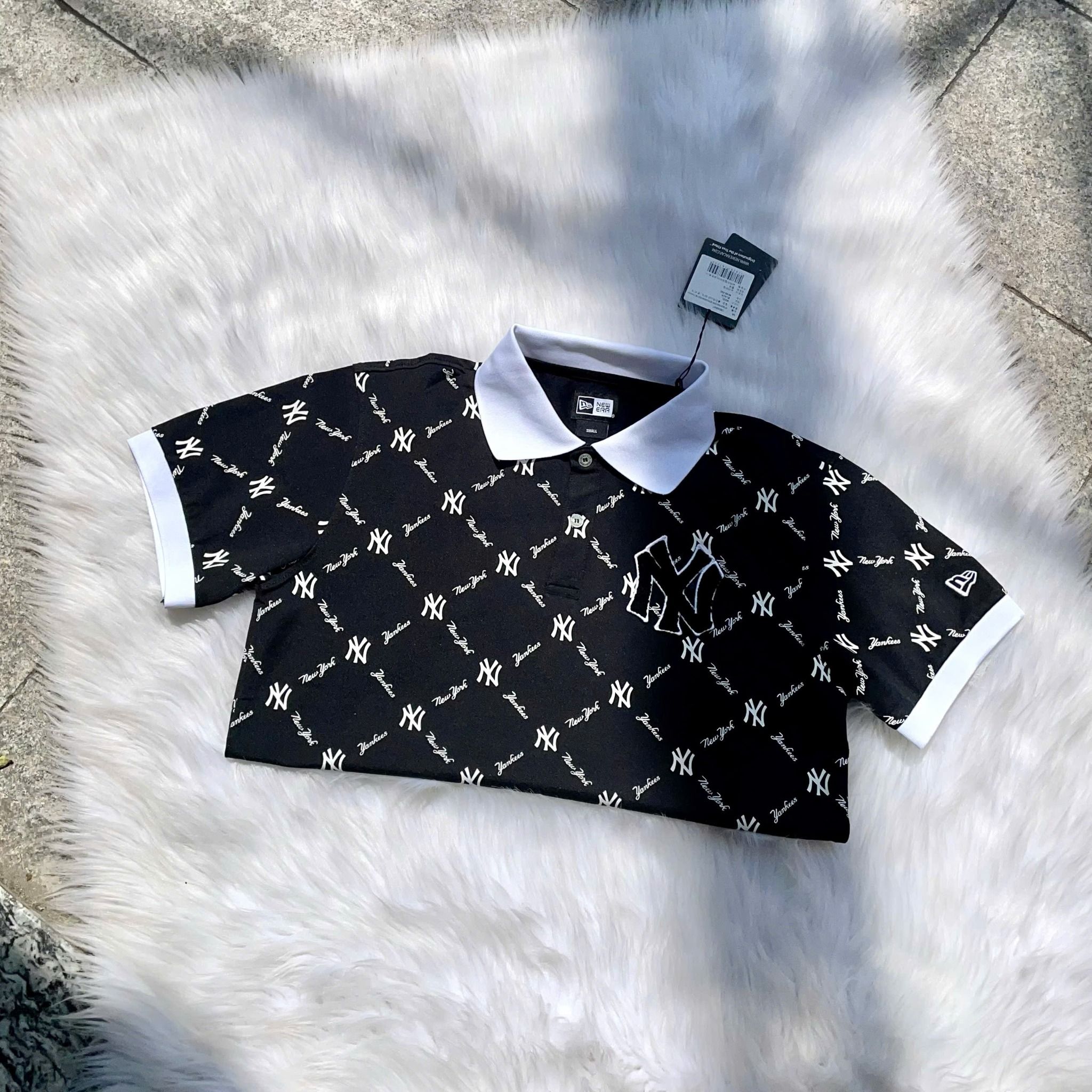 2519 - HÀNG CHÍNH HÃNG - ÁO THUN POLO NEW ERA - POLO NY BÔNG DIA - ĐEN - CODE : 13535547