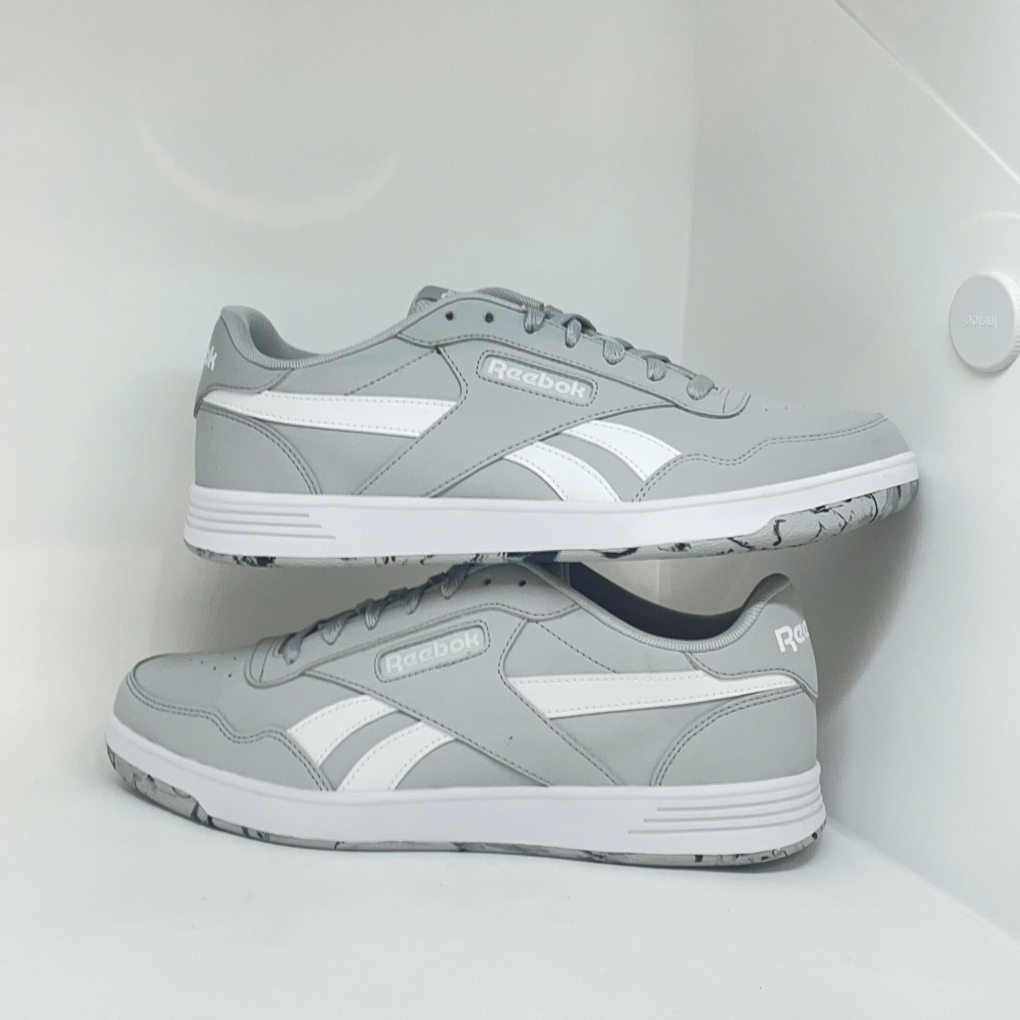 2532 - HÀNG CHÍNH HÃNG - GIÀY REEBOK - ĐẾ BẰNG - XÁM SWOOSH TRẮNG (6347)