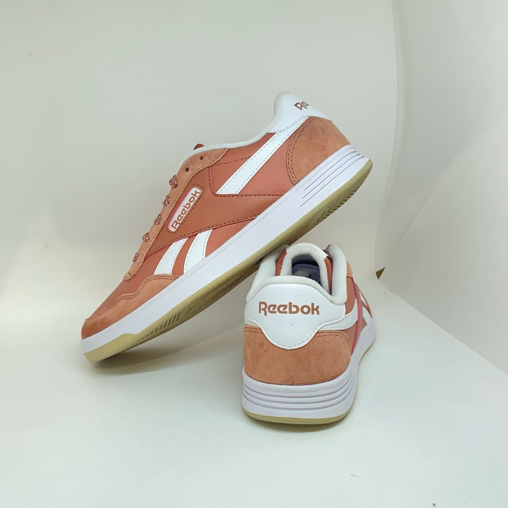 2534 - HÀNG CHÍNH HÃNG - GIÀY REEBOK - ĐẾ BẰNG - HỒNG SWOOSH TRẮNG (6275)