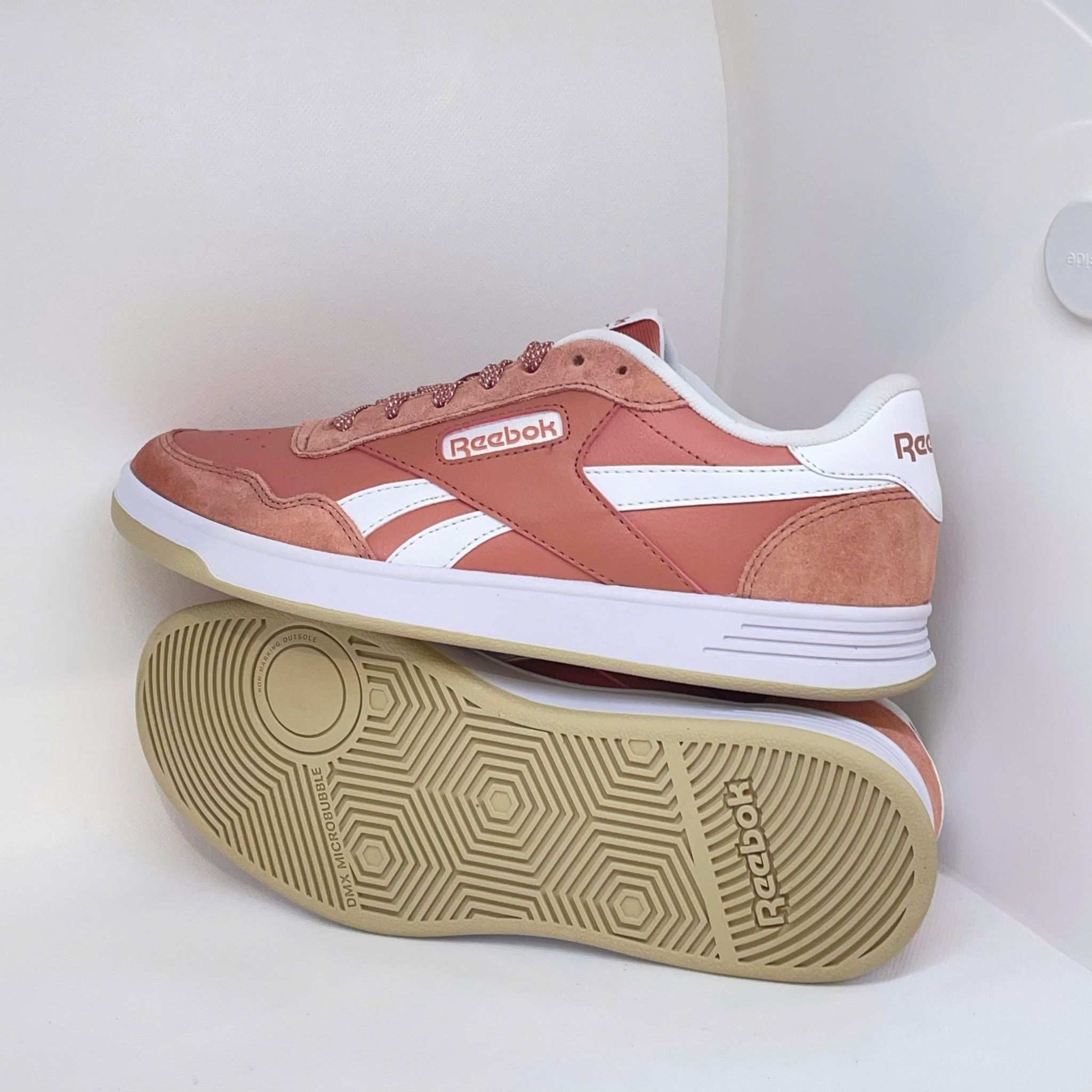 2534 - HÀNG CHÍNH HÃNG - GIÀY REEBOK - ĐẾ BẰNG - HỒNG SWOOSH TRẮNG (6275)
