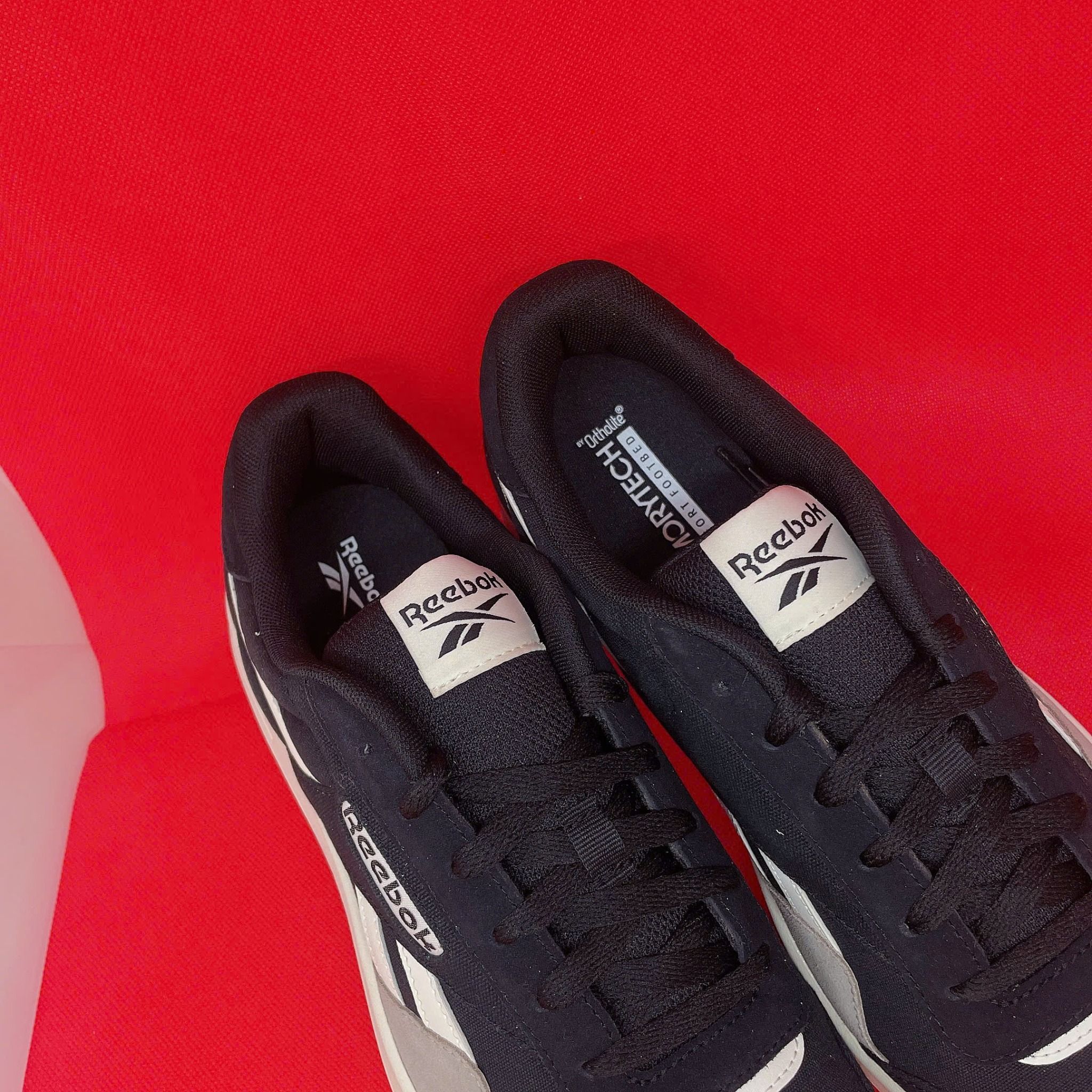 2540 - HÀNG CHÍNH HÃNG - GIÀY REEBOK - ĐẾ BẰNG - ĐEN ĐẾ KEM (6355)