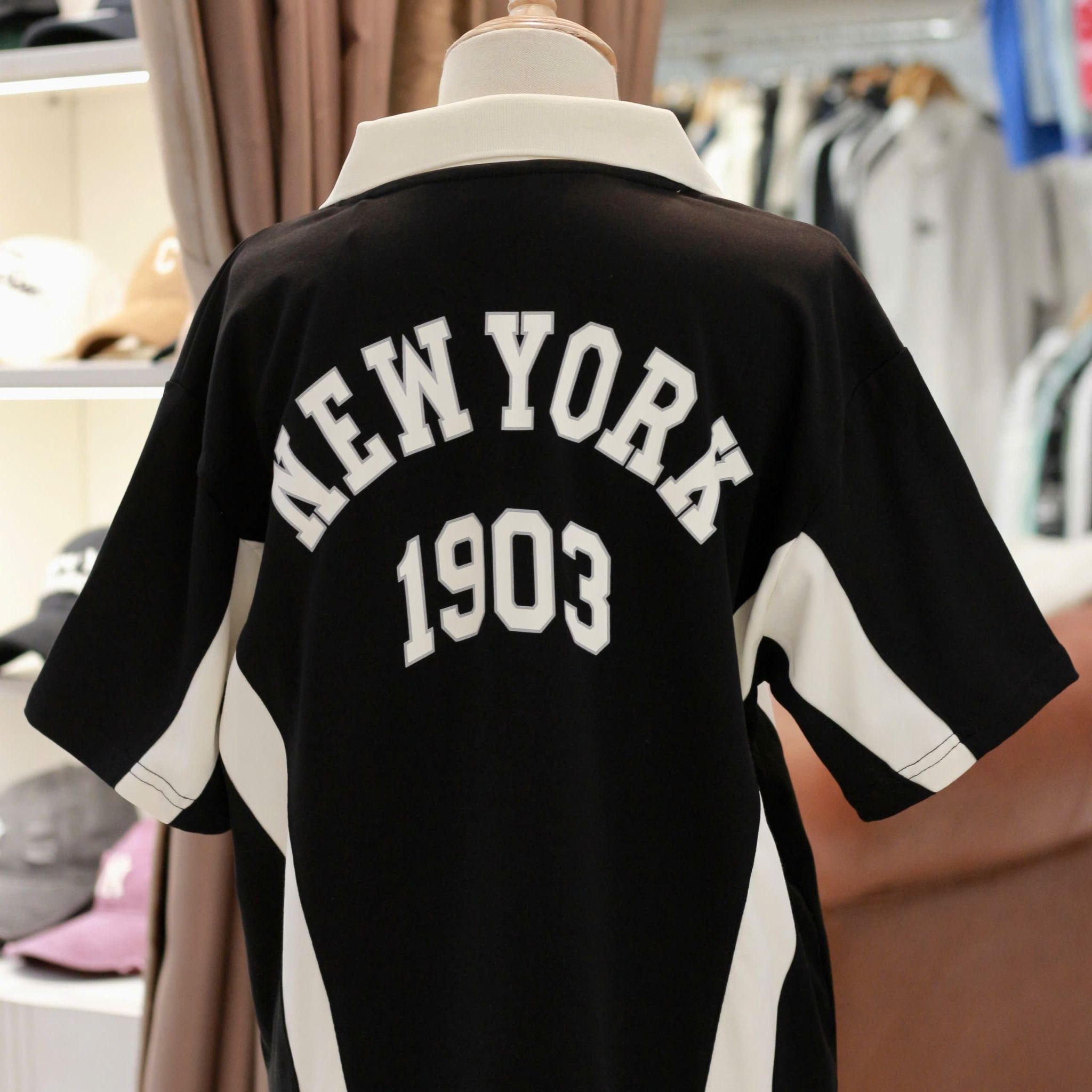 2590 - HÀNG CHÍNH HÃNG - ÁO THUN NEW ERA - POLO LOGO NY 1903 - ĐEN - CODE: 14113658