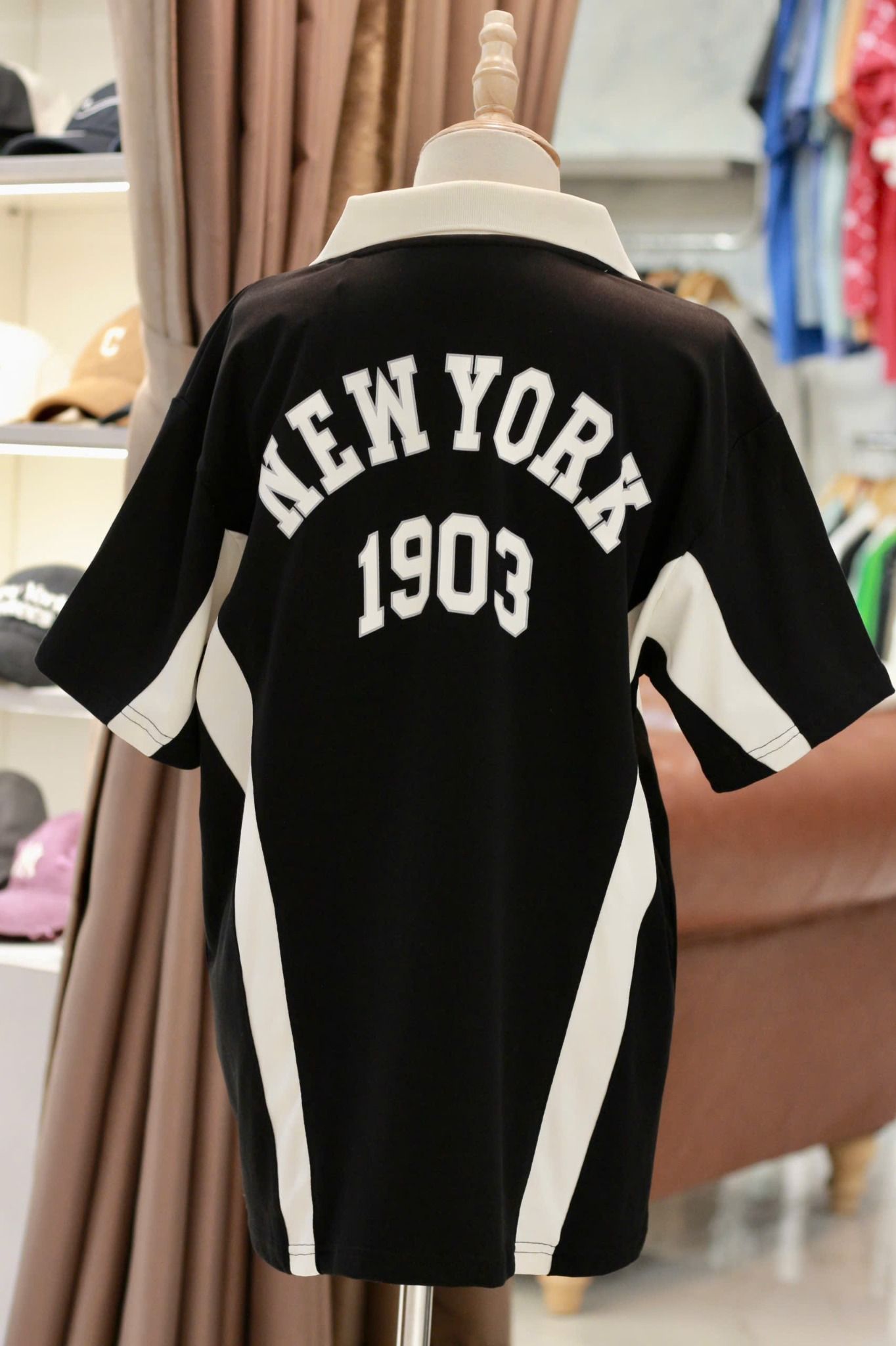 2590 - HÀNG CHÍNH HÃNG - ÁO THUN NEW ERA - POLO LOGO NY 1903 - ĐEN - CODE: 14113658