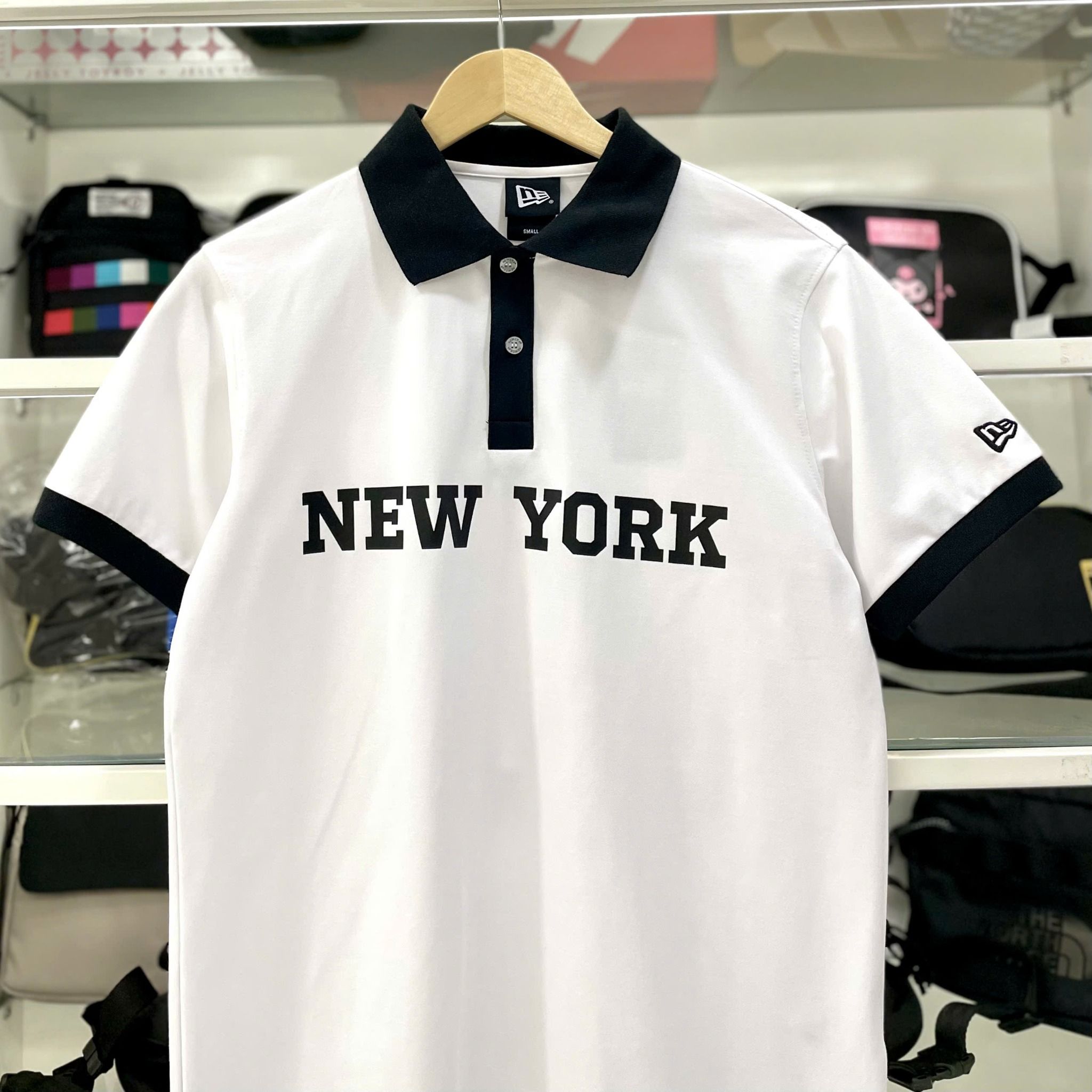 2601 - HÀNG CHÍNH HÃNG - ÁO THUN NEW ERA - POLO NEW YORK - TRẮNG- CODE: 14378132