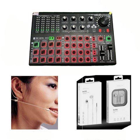  Combo Sound Card K300 Và Micro Hạt Gạo Thu Âm, Livestream 