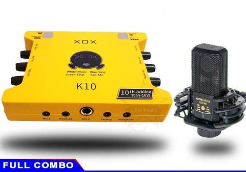  Sound Card XOX K10 10th Bản 2020 Và Micro Thu Âm LGT240 