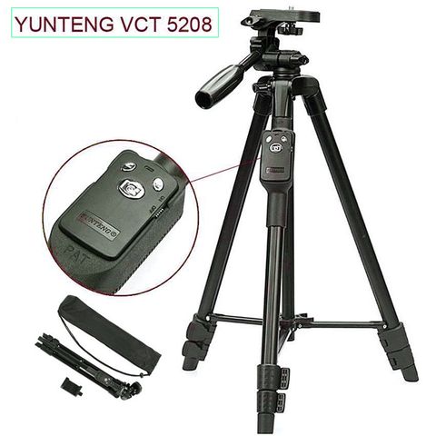  Chân máy ảnh Yunteng 5208 Tripod cho điện thoại chụp hình từ xa 