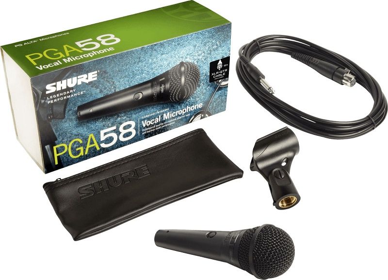 Micro Có Dây Shure PGA58-QTR Cardiod Dynamic (PGA58-XLR) - Dây XLR
