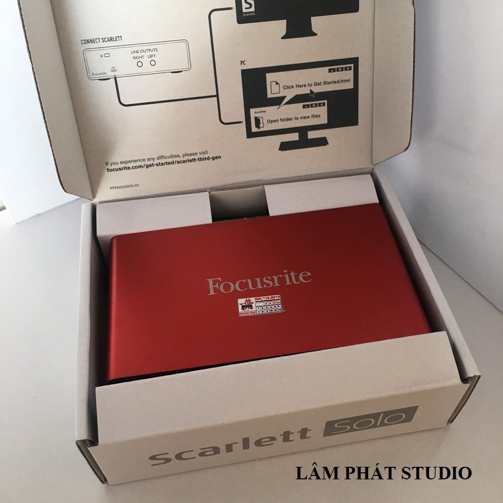 Combo Sound Card Focusrite Solo Gen 3 Và Micro AKG P120