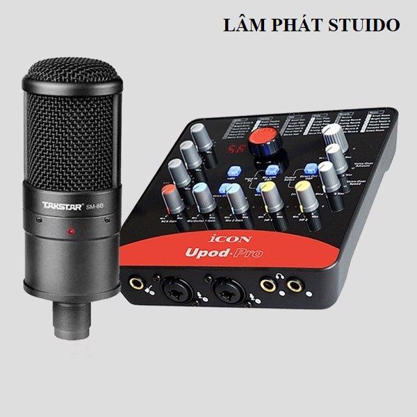Combo Sound Card Icon Upod Pro Và Micro Takstar SM 8B