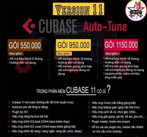 Phần Mềm Cubase 11 - Autotune pro Thu Âm livestream Chuyên Nghiêp