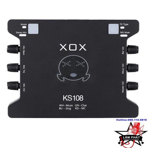 Sound Card XOX KS108 Thu Âm, Livestream