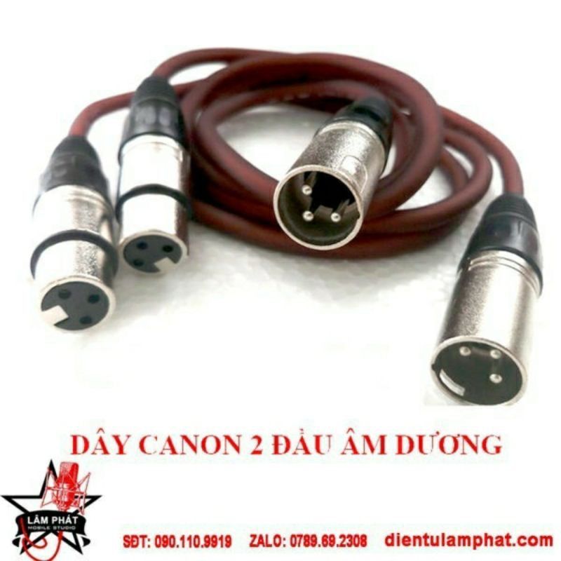 Combo Nguồn 48V - Dây Mic Canon - Dây Mic XLR 3.5