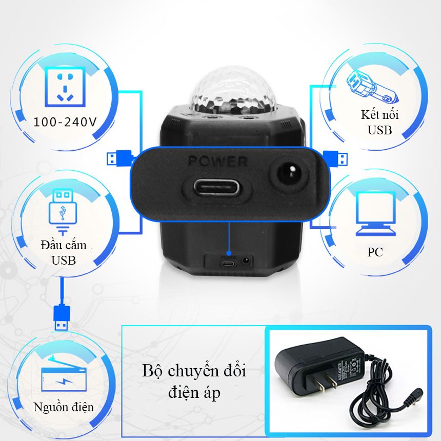 Đèn LED Laser Mini Cảm Ứng Theo Nhạc