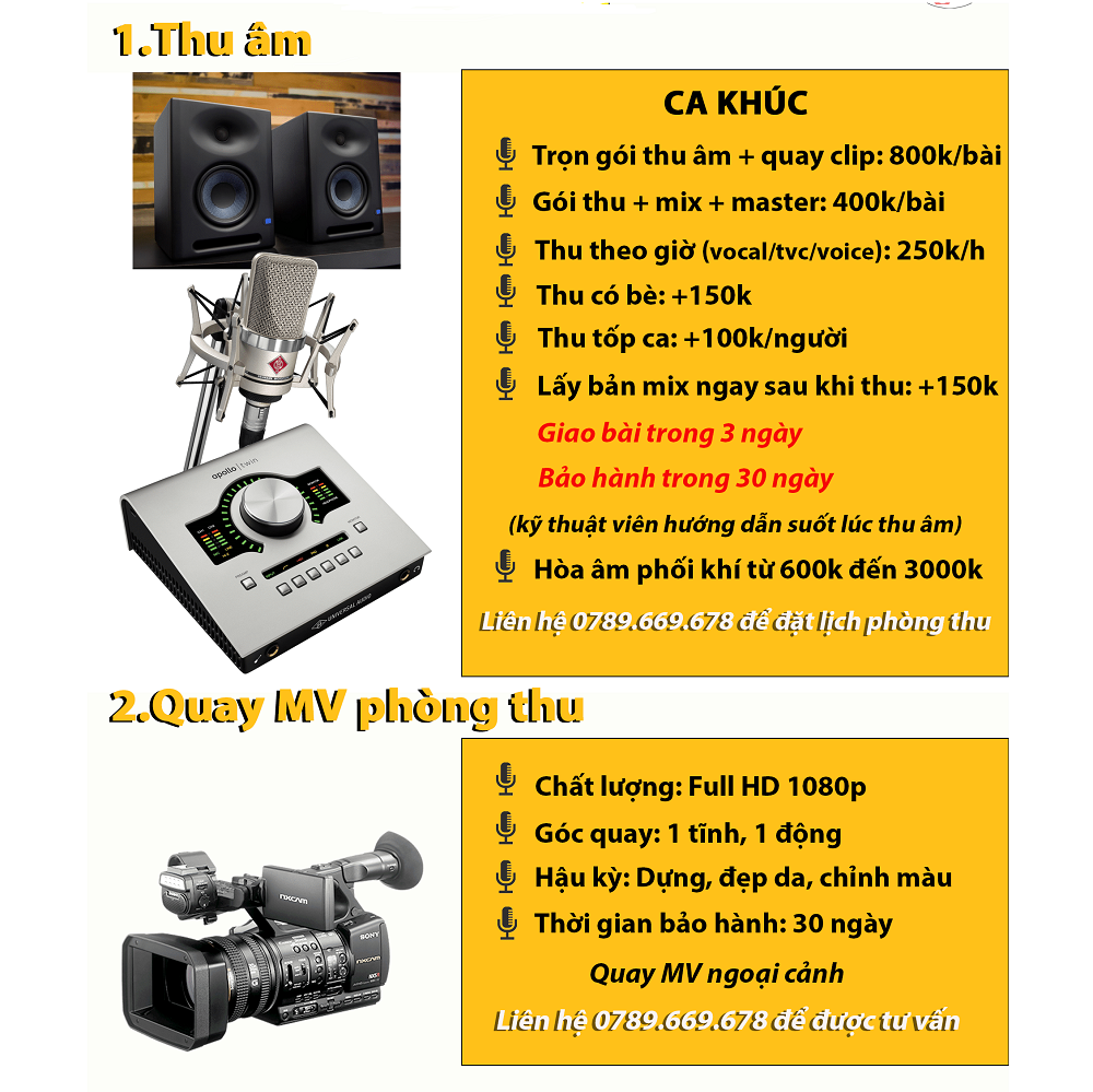 Dịch Vụ Thu Âm - Lâm Phát Studio