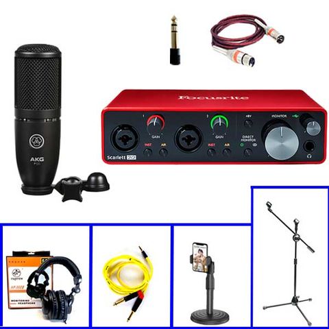  Combo Focusrite 2i2 3rd Gen Và Micro AKG P120 - Phụ Kiện Xịn 