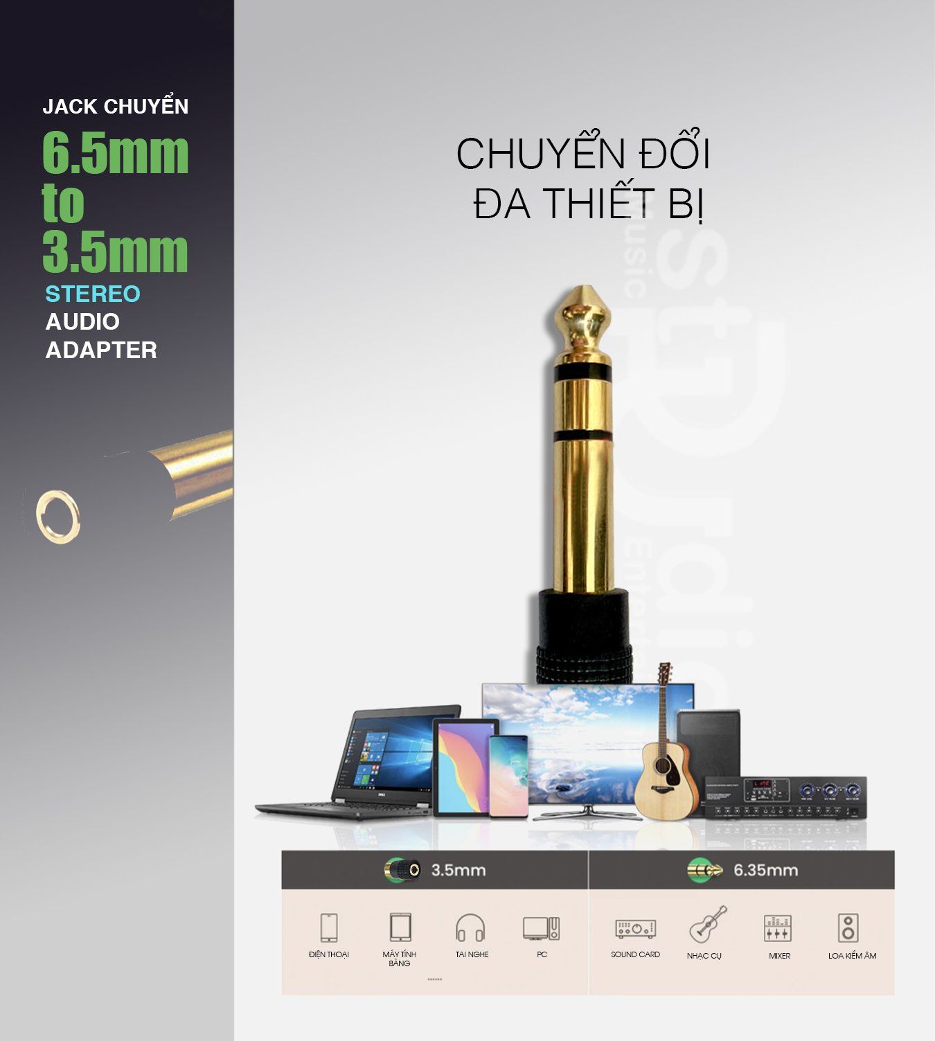 Jack 6 Ly Ra 3.5 Ly Stereo Chính Hãng Takstar