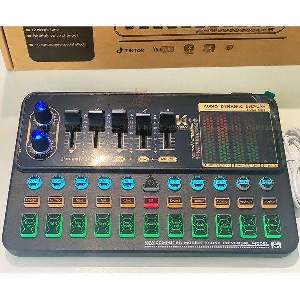 Combo Sound Card K500 AutoTune 2021 Và Micro Thu Âm Y103E