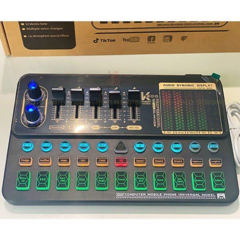  Combo Sound Card K500 AutoTune 2021 Và Micro Thu Âm Y103E 