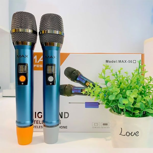 Combo Hát Live Mixer Mickle E4 Và Micro Không Dây Max 56