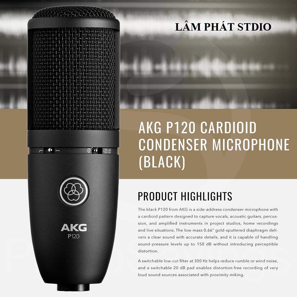 Micro Thu Âm AKG P120 Chính Hãng Chất Lượng