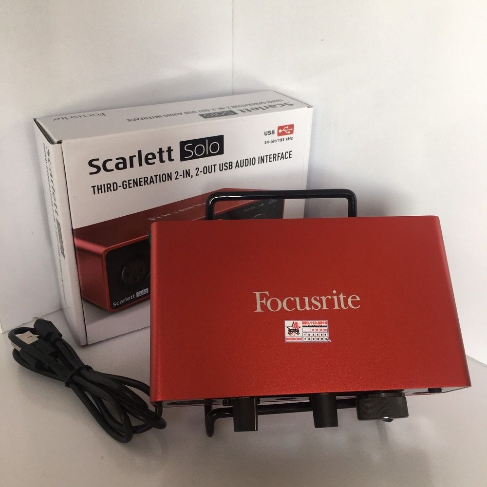 Combo Sound Card Focusrite Solo Gen 3 Và Mic Technica AT2020