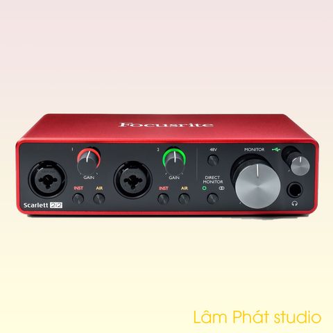  Sound Card Focusrite Scarlett 2i2 3rd (Gen) 