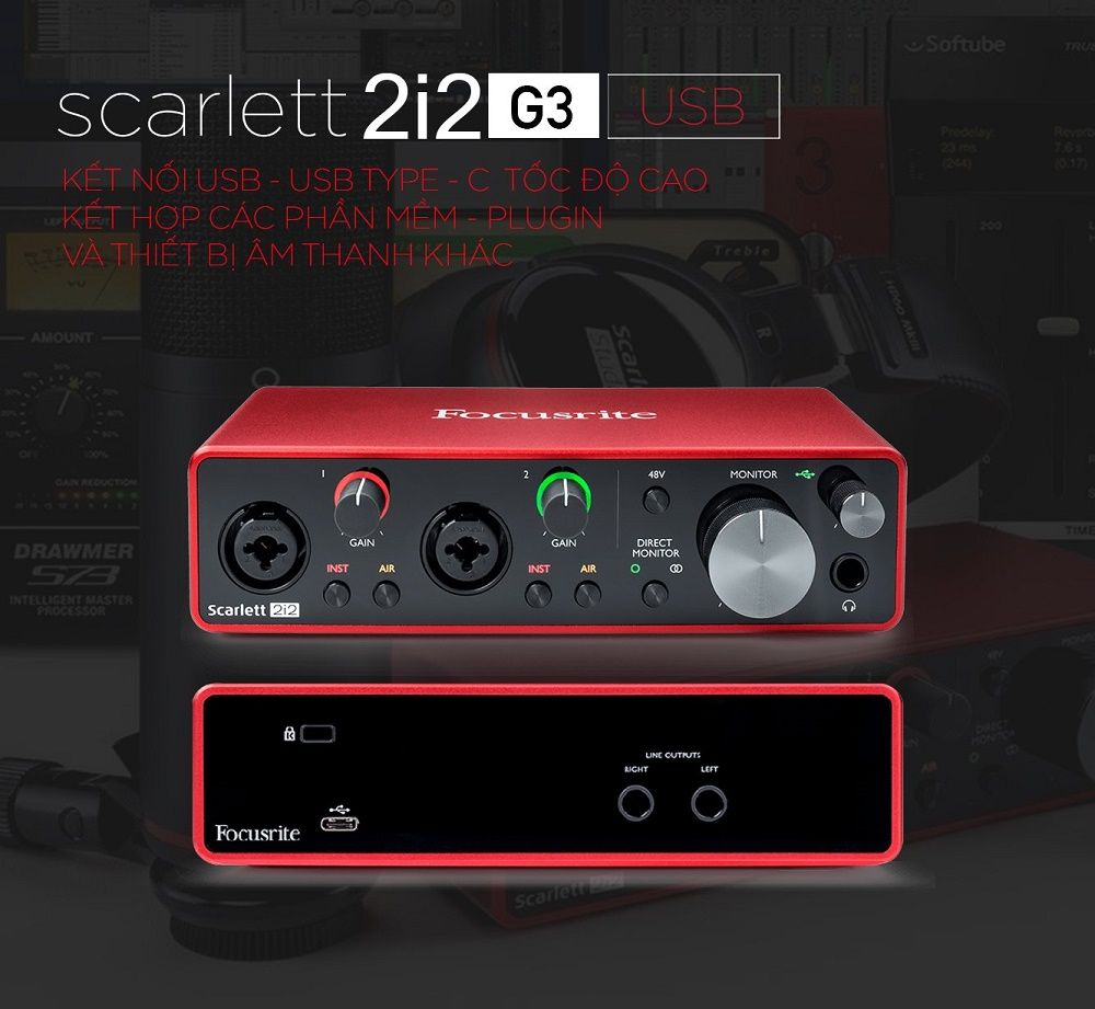 Sound Card Focusrite Scarlett 2i2 3rd (Gen)