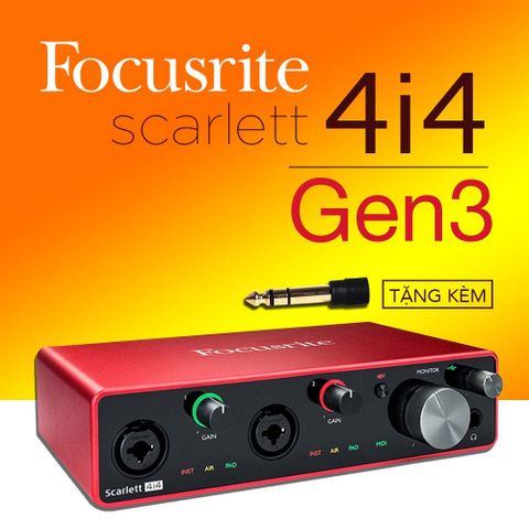 Sound card Focusrite Scarlett 4i4 3rd Gen - Sound Card Thu Âm Chuyên Nghiệp