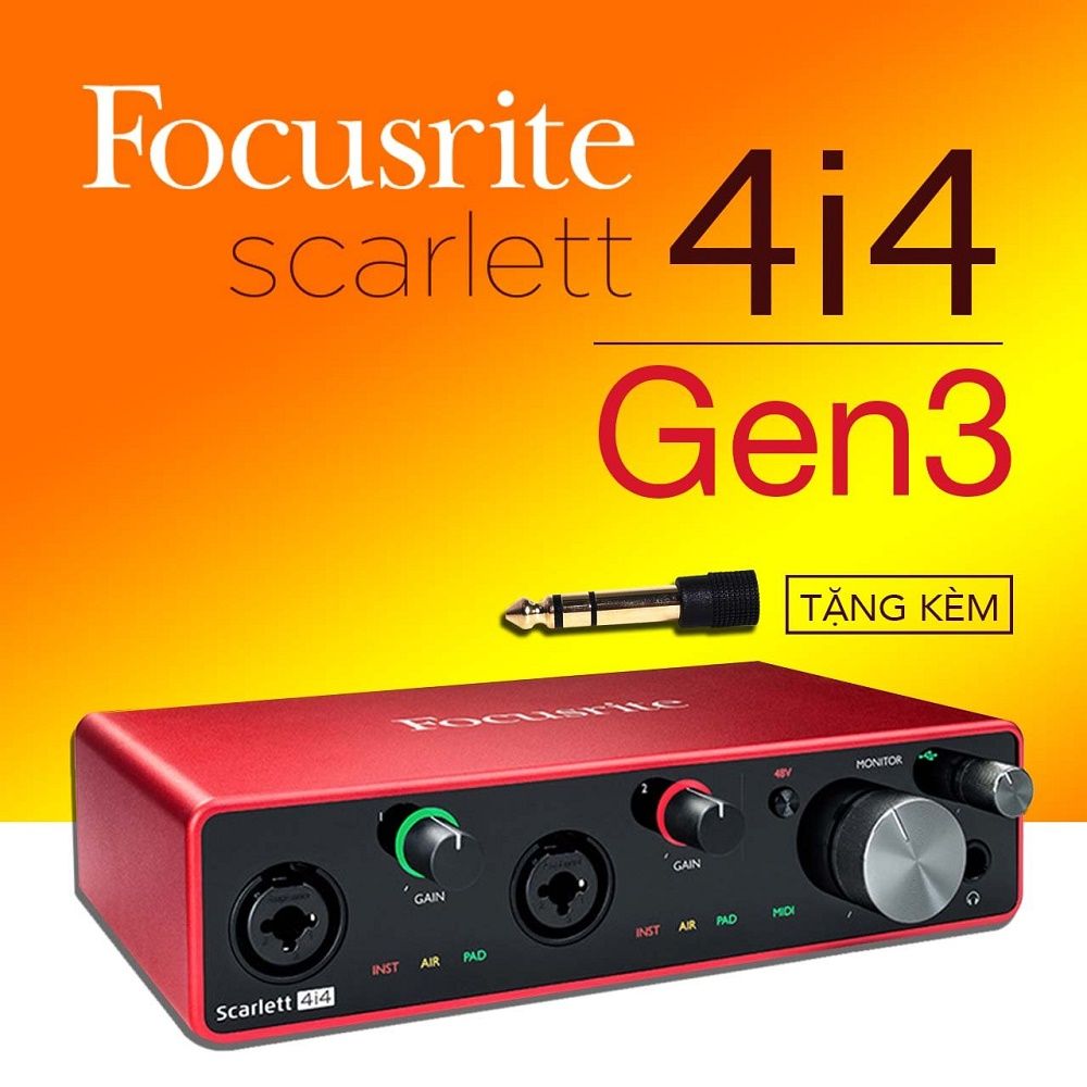 Sound Card Focusrite Scarlett 4i4 3rd Gen - Sound Card Thu Âm Chuyên Nghiệp