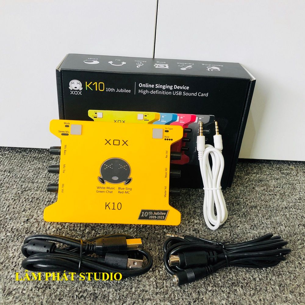 Combo Sound Card K10 2020 Và Micro ISK AT100