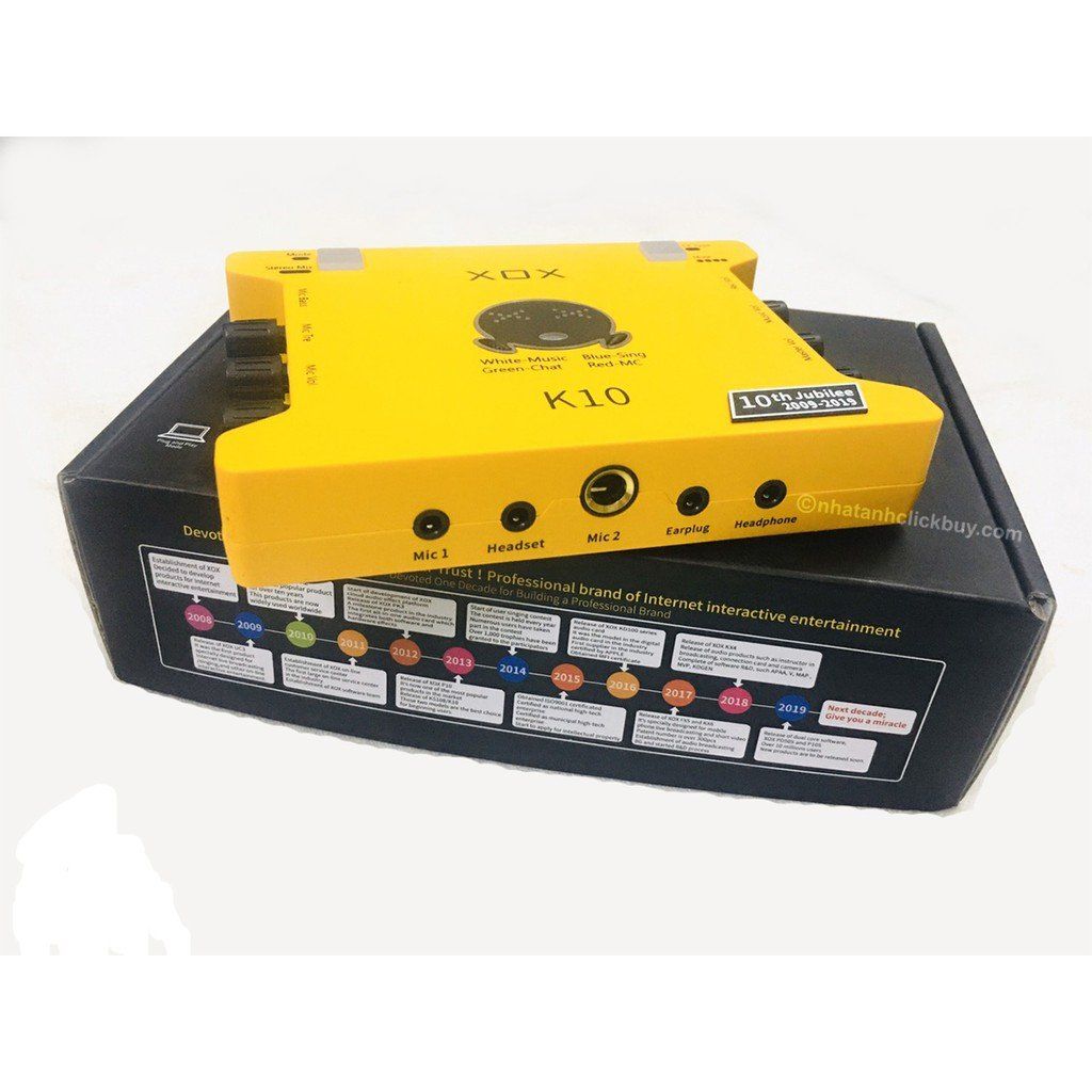 Sound Card XOX K10 10th Bản 2020 Và Micro Thu Âm Takstar PC K200