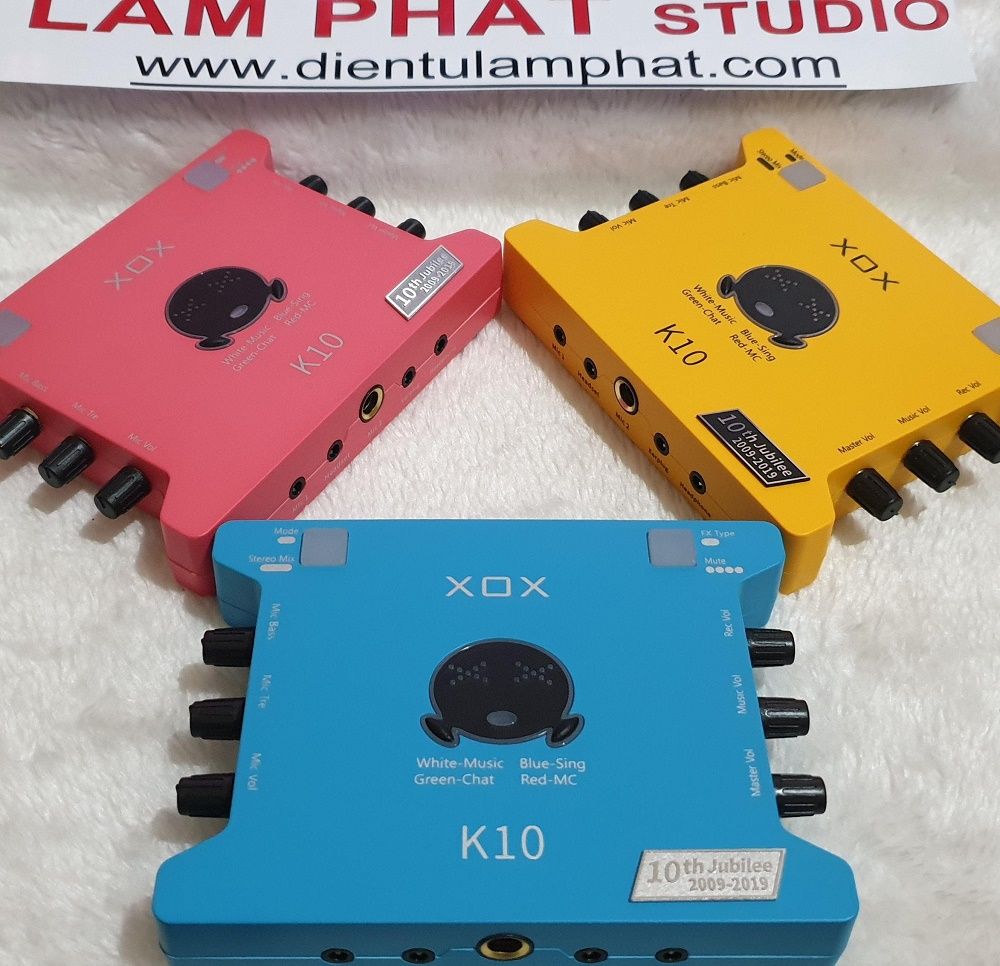 Sound Card XOX K10 10th Bản 2020 Và Micro Thu Âm Takstar PC K200