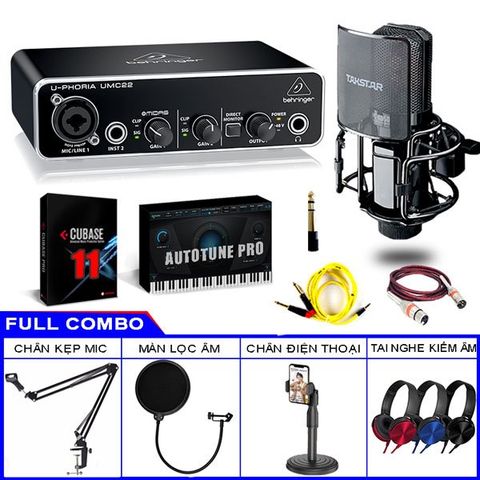  Combo Thu Âm Behringer UMC22 Và Micro Takstar PC K850 Cao Cấp 