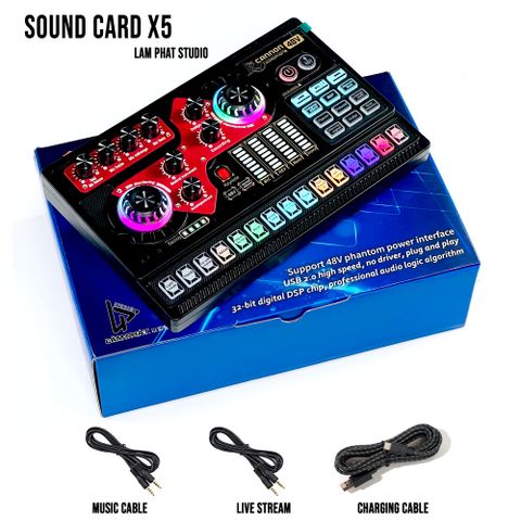  Sound Card X5 48V Livestream Tiktok Bigo 