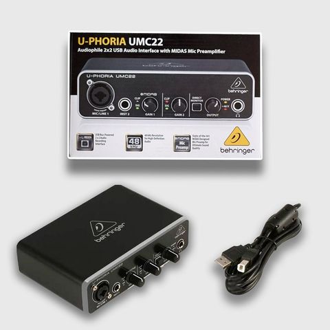  Soundcard Thu Âm Behringer U-Phoria UMC22 -USB Audio Interface 