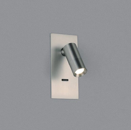 Đèn đọc sách hình vuông nhỏ gọn gắn tường màu bạc MBK023L