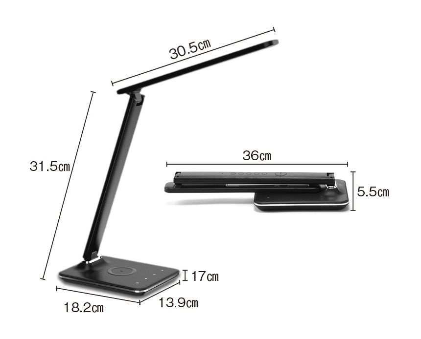 Đèn LED Để Bàn Hỗ Trợ Sạc Không Dây - GST006