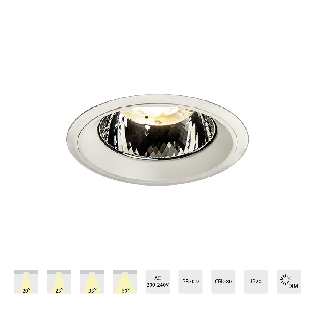 Đèn DOWNLIGHT MT500 - 25 - 29 - Ф100 - WW