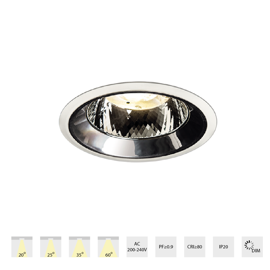 Đèn DOWNLIGHT MT500 - 30 - 34 - Ф100 - MW