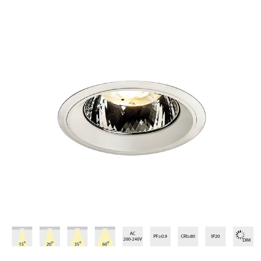 Đèn DOWNLIGHT MT500 - 54 - 58 - Ф125 - WW